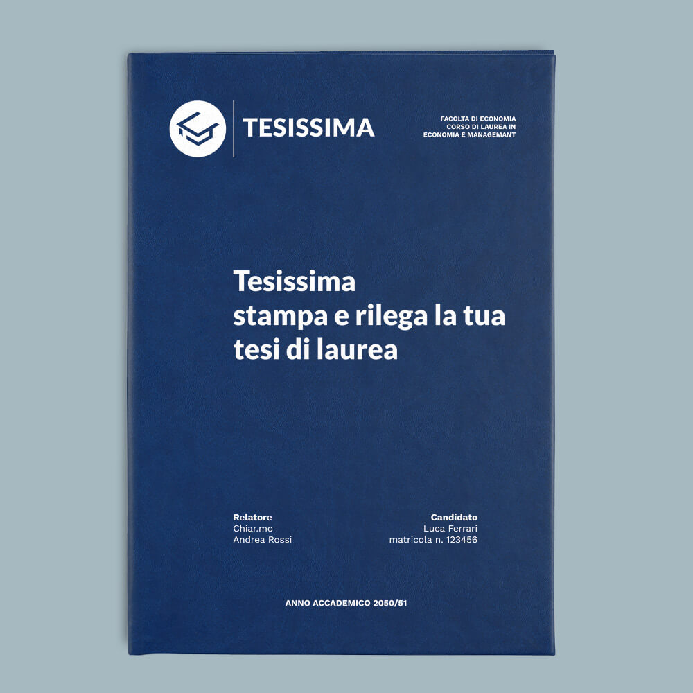 Tesi Blu: stampa la tua tesi con copertina blu Tesissima