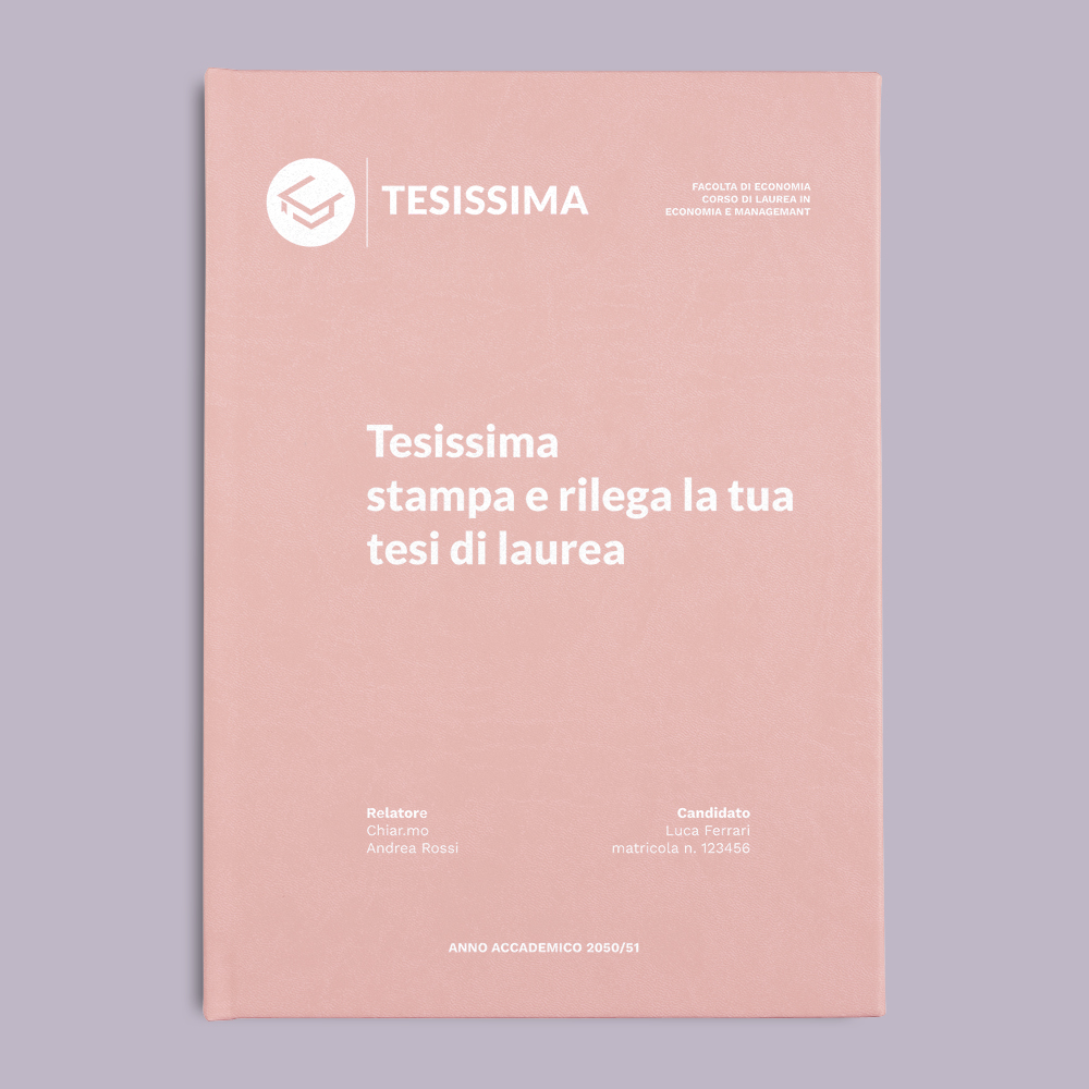 Tesi Rosa: stampa la tua tesi con copertina rosa Tesissima