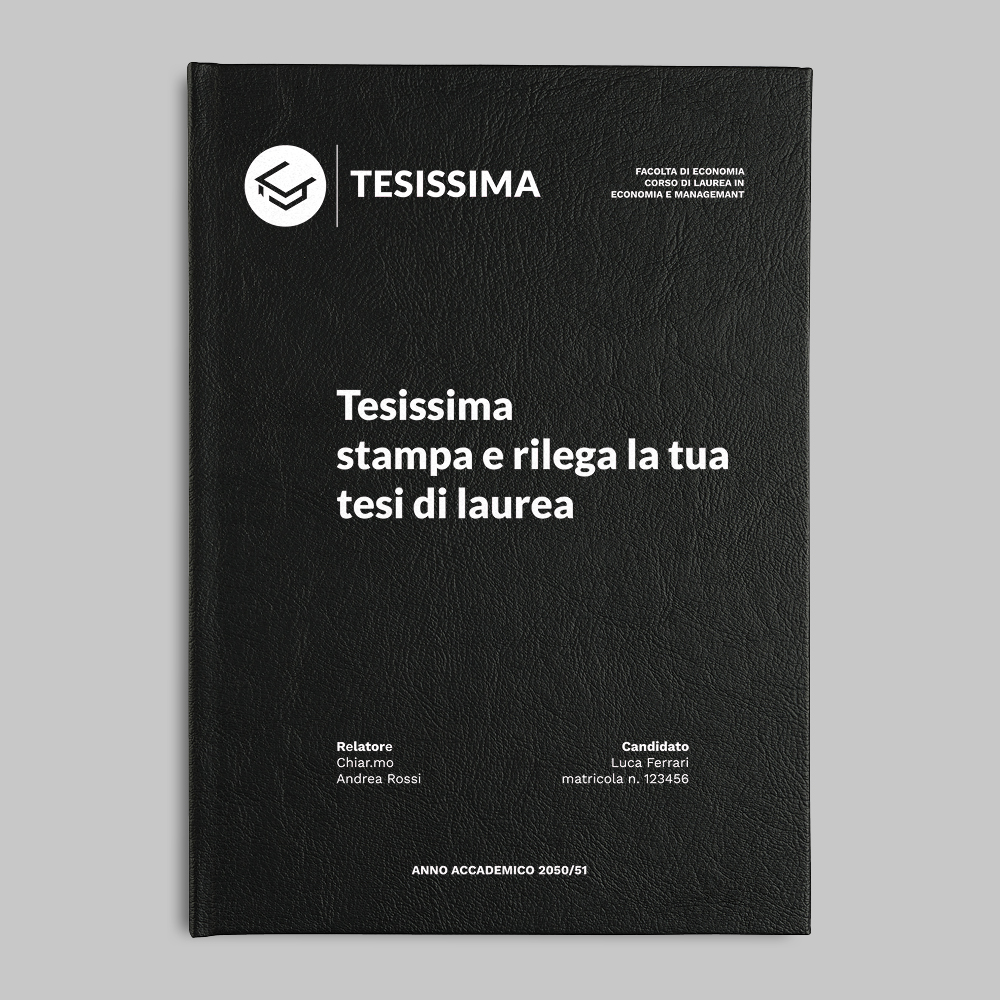 Tesi Nera: stampa la tua tesi con copertina nera Tesissima